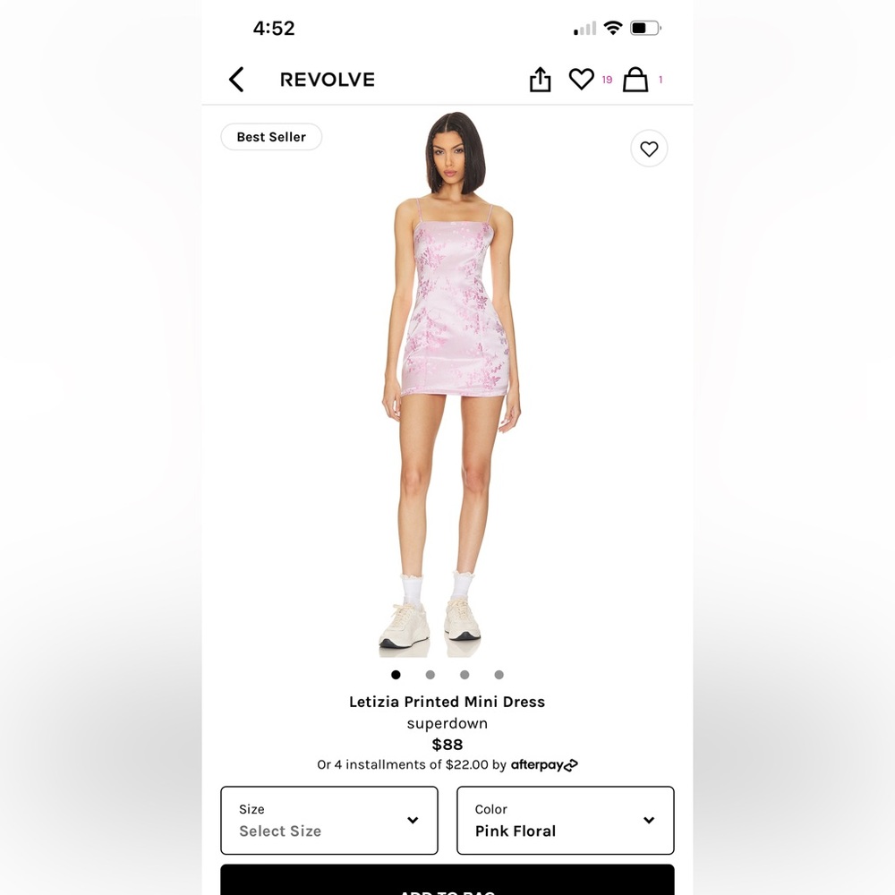 Pink mini dress